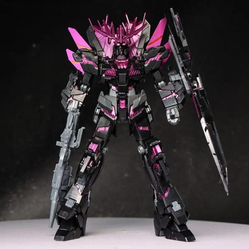 XD Unicorn Banshee Black Purple HG 1/144 RX-0 Assemble The Model Children Puzzle Toy Action Figures Decorative Gifts Collectible