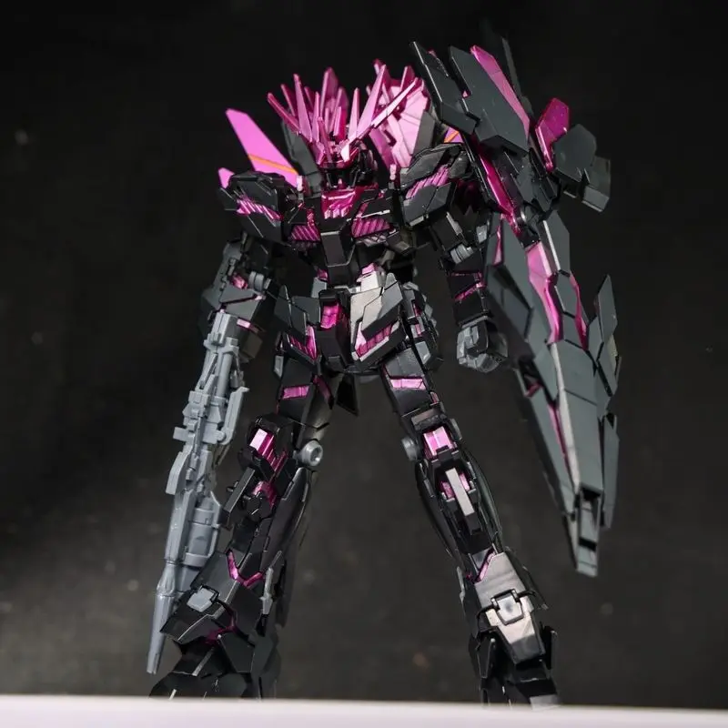 XD Unicorn Banshee Black Purple HG 1/144 RX-0 Assemble The Model Children Puzzle Toy Action Figures Decorative Gifts Collectible