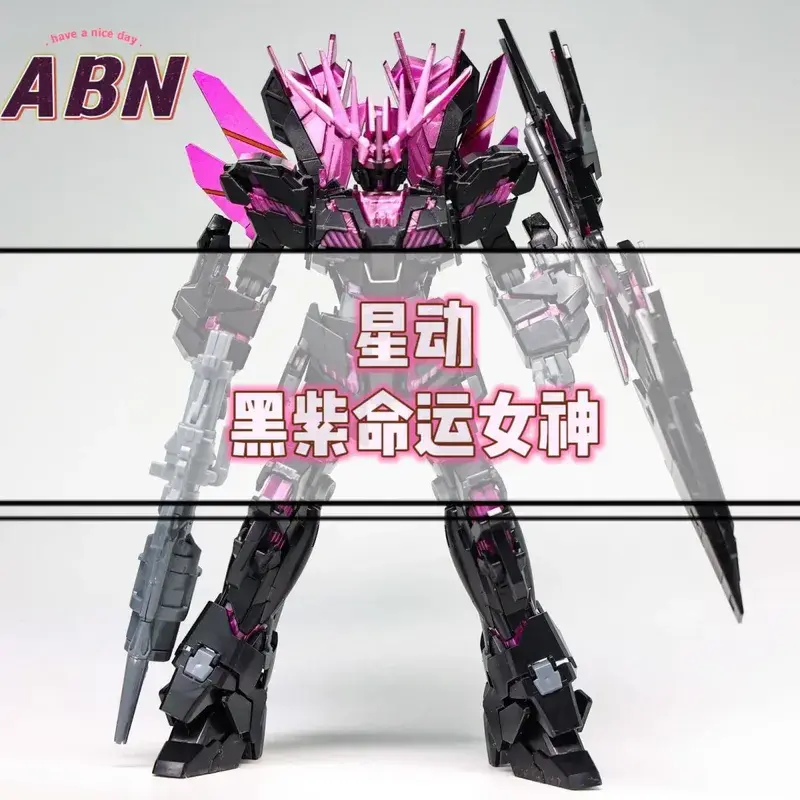 XD Unicorn Banshee Black Purple HG 1/144 RX-0 Assemble The Model Children Puzzle Toy Action Figures Decorative Gifts Collectible