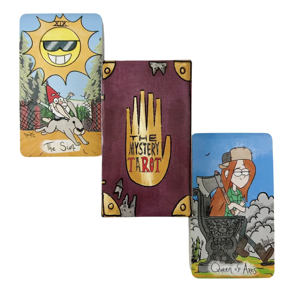 The Mystery Tarot Cards A 78 Deck Gravity Falls Inspired 78 Card Deck English Version Board Game Cards