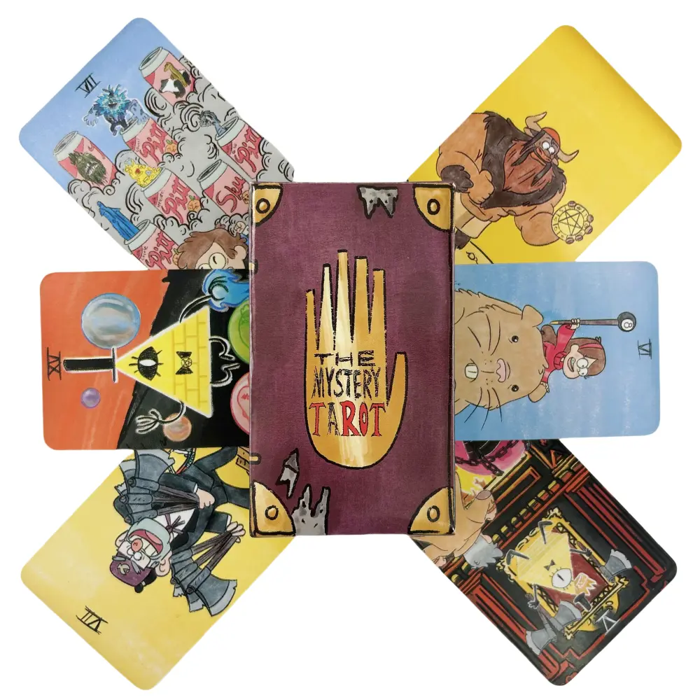 The Mystery Tarot Cards A 78 Deck Gravity Falls Inspired 78 Card Deck English Version Board Game Cards