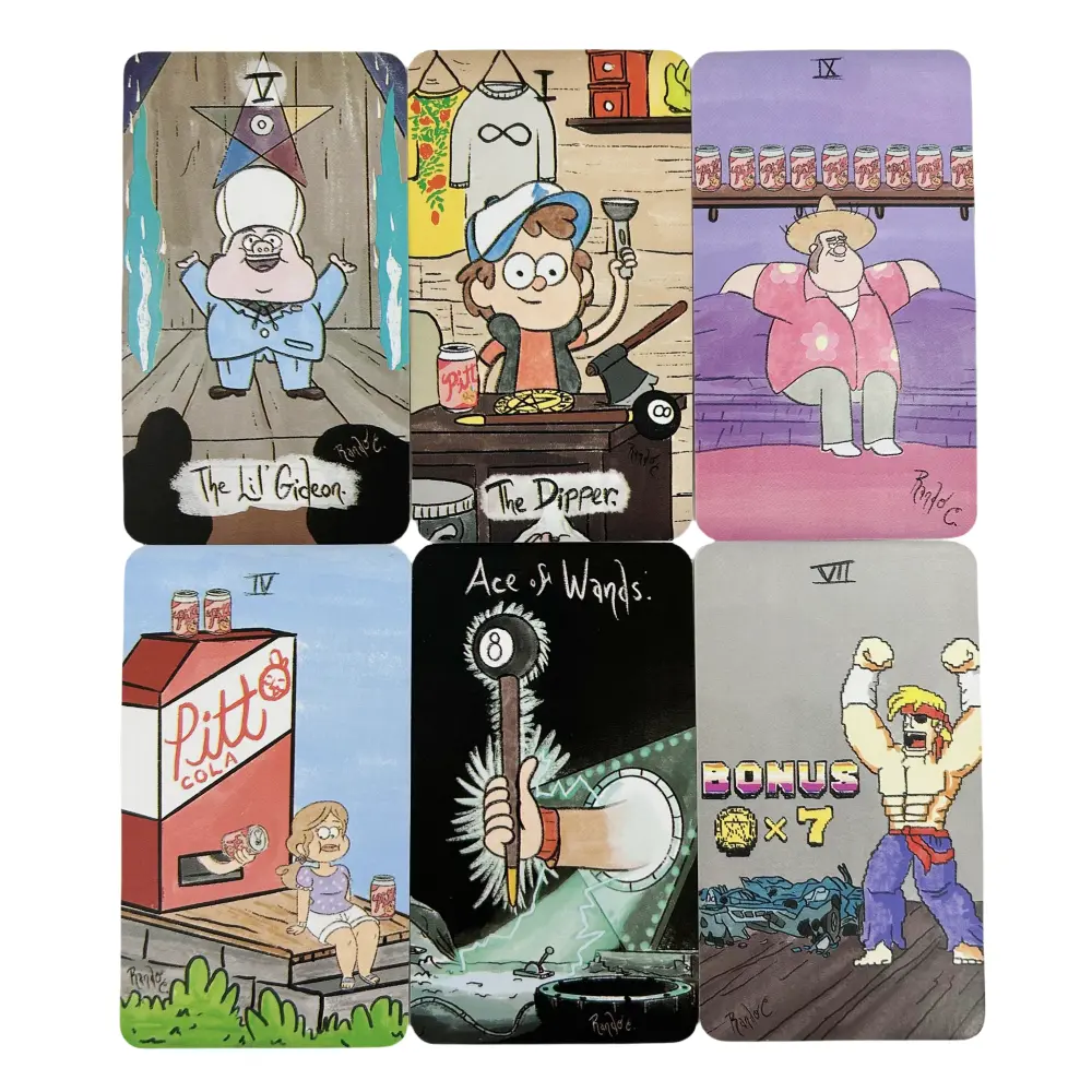 The Mystery Tarot Cards A 78 Deck Gravity Falls Inspired 78 Card Deck English Version Board Game Cards