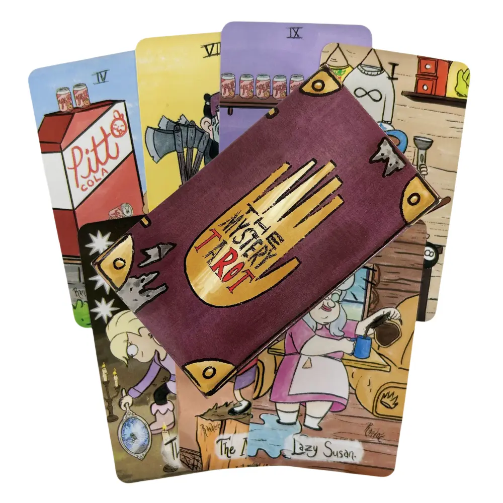 The Mystery Tarot Cards A 78 Deck Gravity Falls Inspired 78 Card Deck English Version Board Game Cards