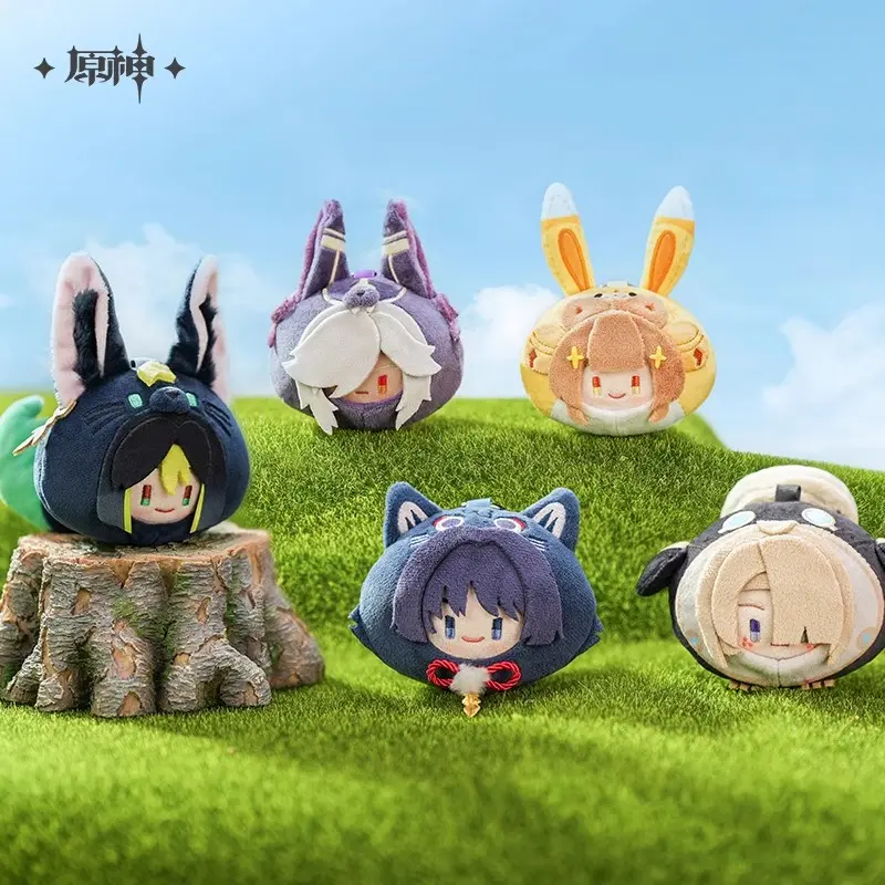 Original Game Genshin Impact Plush Toys Teyvat Zoo Themed Series Plush Doll Cartoon Zhongli Ganyu Dolls Kids Toy Birthday Gifts