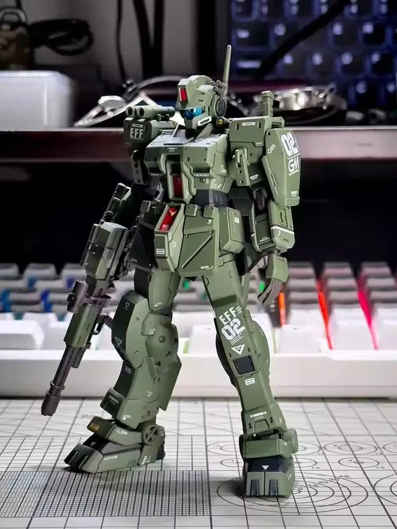 JMS HG 1/144 Midnight Color RGM-79 Spartan Jim Water Patch Assembly Model Joint Mobile Mech Warrior  Robot Plastic Toy Gift