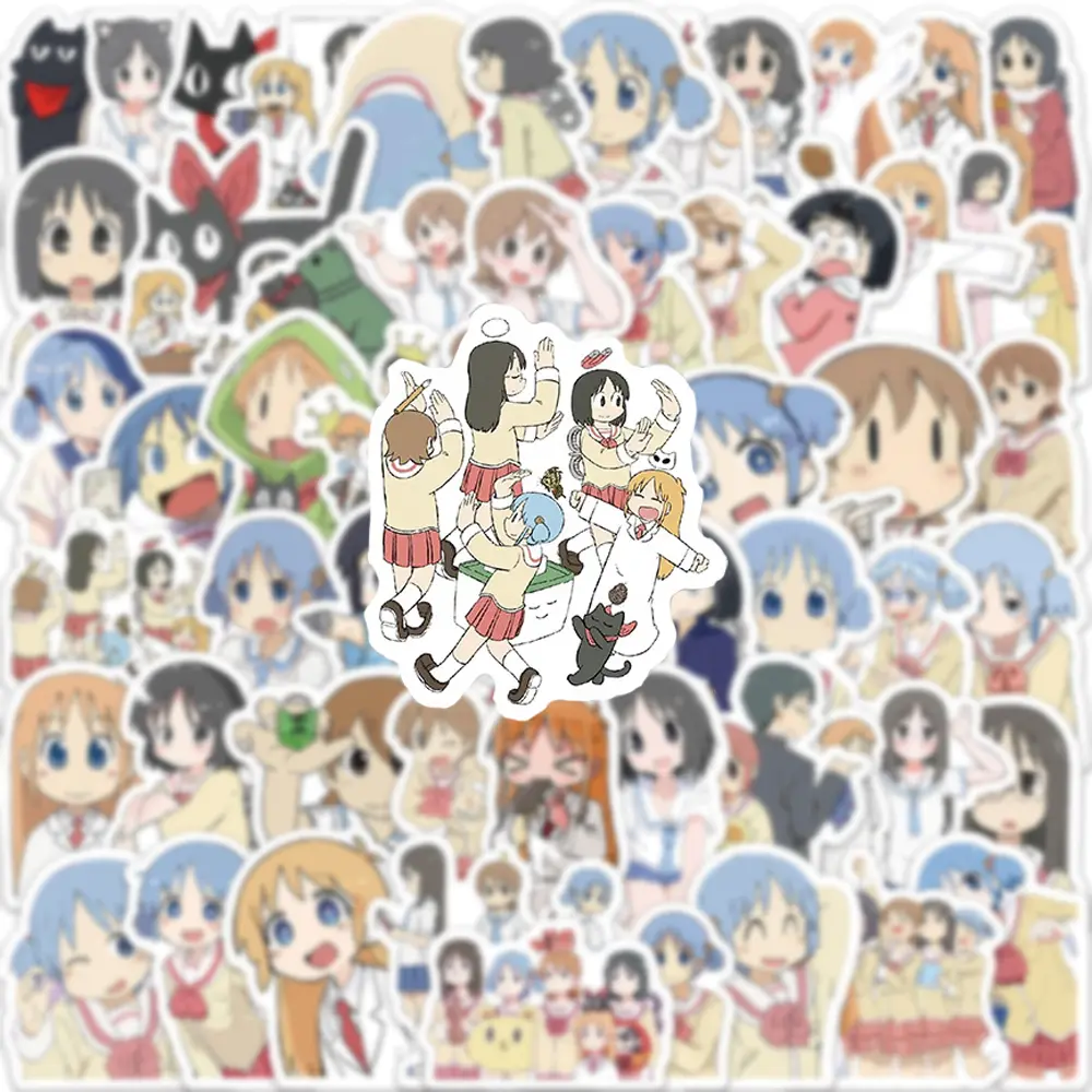 10/30/60pcs Nichijou Anime Stickers Kawaii Girls Aioi Yuuko Sticker Laptop Notebook Luggage Wall My Ordinary Life Cartoon Decal