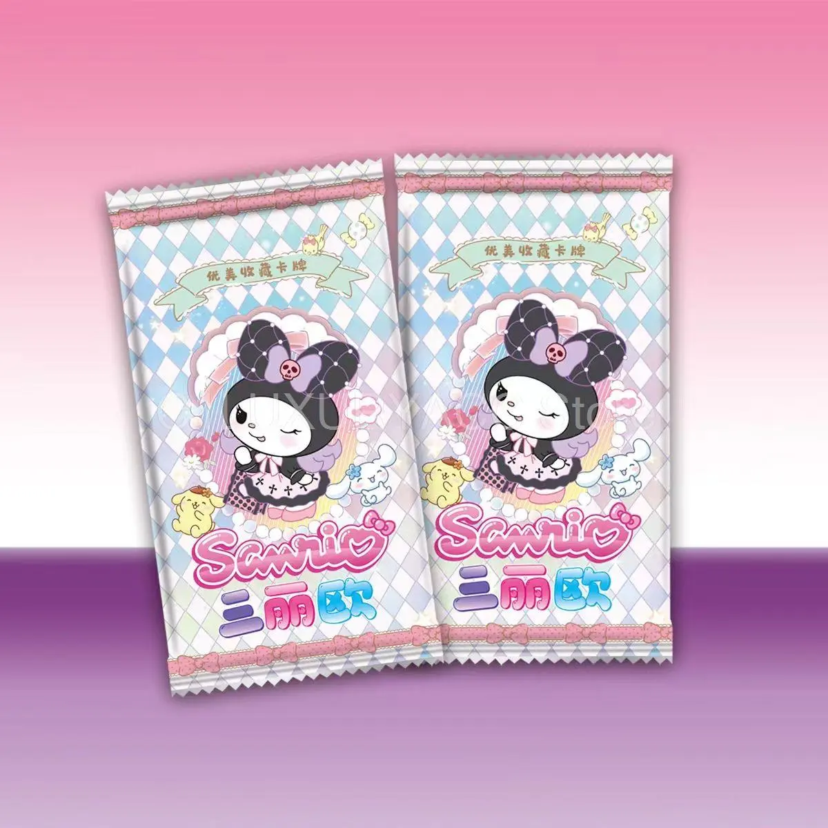 Newest Sanrio Kuromi Hello Kitty Shining Card Cartoon My Melody Cinnamoroll Trading Card Children Table Toys Christmas Gifts
