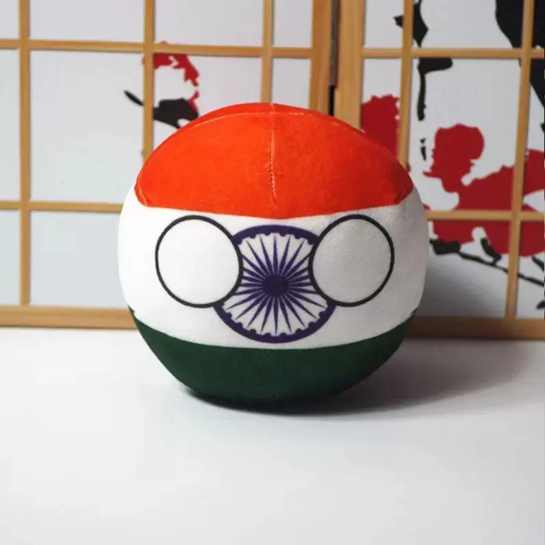 9cm/20cm Mongolia India Kazakhstan Polandball Plush Doll Countryball Short Stuffed Mini Doll Pendant Toy Gift 9/20cm