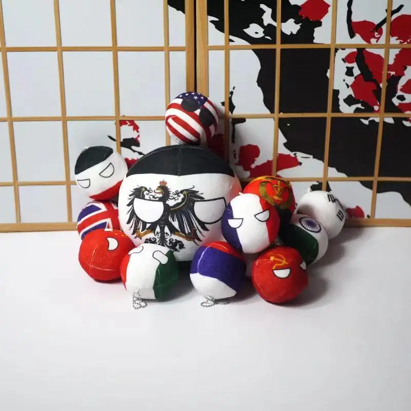 9/20cm Finland Polandball Plush Doll Antigua and Barbuda Papua New Guinea Bahamas Paraguay Countryball Pendant Toy Gift