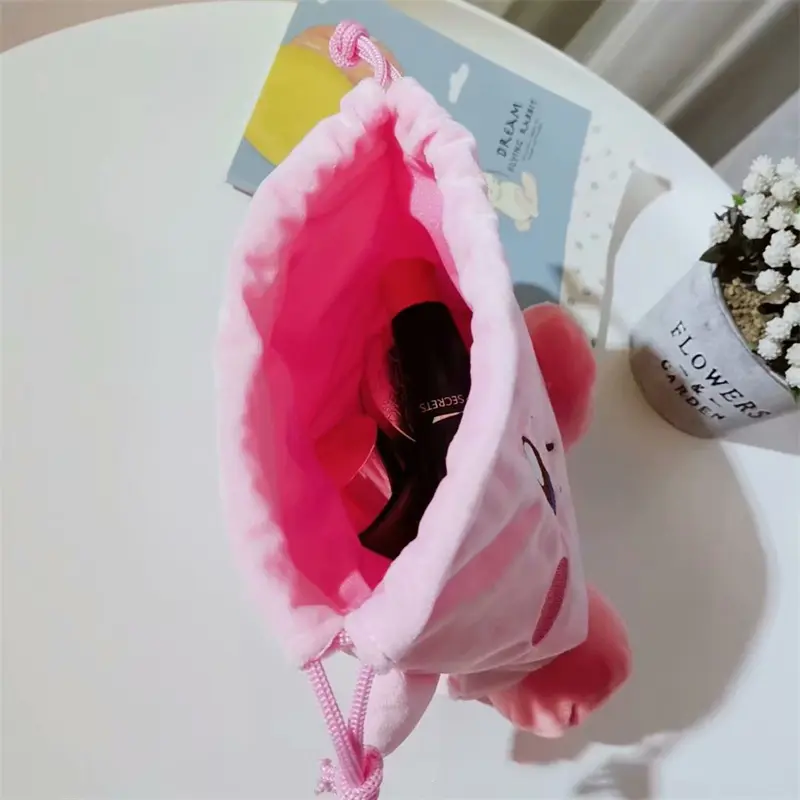 Sanrio Kuromi My Melody Plush Bag Cute Cinnamoroll Travel Storage Bags Mini Pochacco Pompom Purin Children Makeup Drawstring Bag