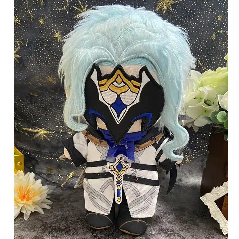 Anime Game II Dottore The Doctor Plush Doll Stuffed Toy Plushies Change Suit Dress Up Clothing 20cm Xmas Birthday Gifts