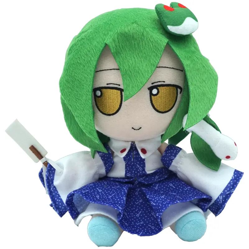 New 20cm TouHou Project kochiya Sanae Plush Toys Soft Stuffed Animal Fumo Cosplay Dolls For Kid Birthday Christmas Gift