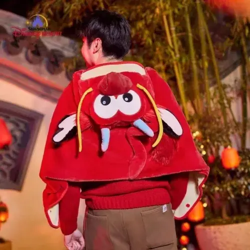 Disney 2024 New Year Dragon Mushu plush Winter Blanket Costume Disneyland
