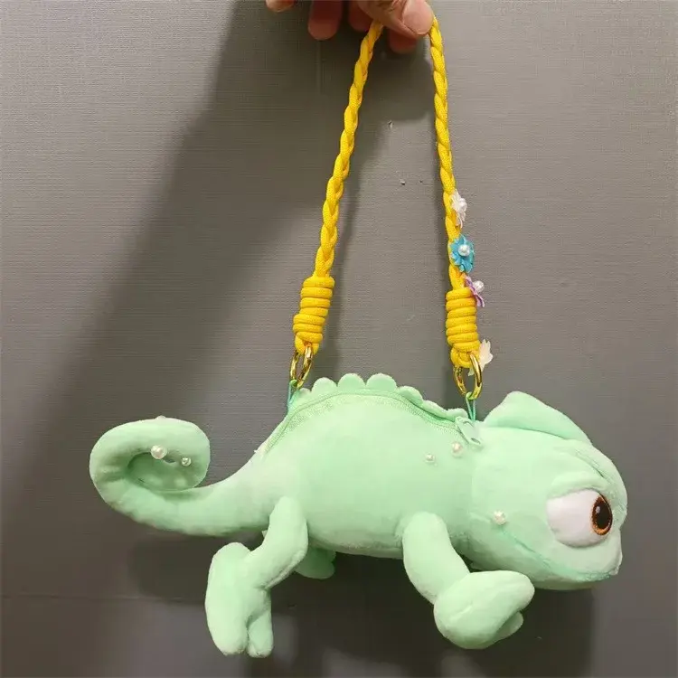 Disney Pascal Rapunzel Chameleon Small Shoulder Bag Doll Shoulder Decor Plushie Crossbody Bag Girl Birthday Gift