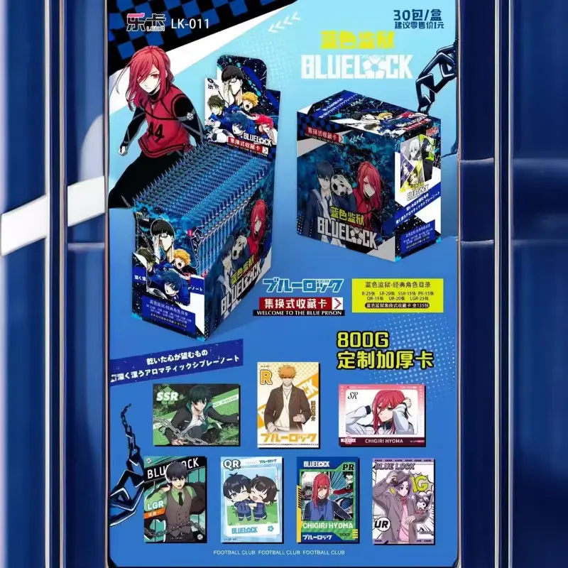 New Blue Lock Card Blue Restricted Area Silk Teacher Rin Bee Music Back Nagi Makoto Shiro Guangu Anime Collection Card Toys Gift