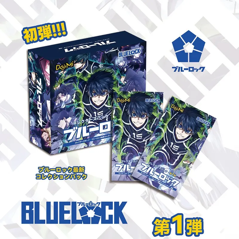 New Blue Lock Card Blue Restricted Area Silk Teacher Rin Bee Music Back Nagi Makoto Shiro Guangu Anime Collection Card Toys Gift