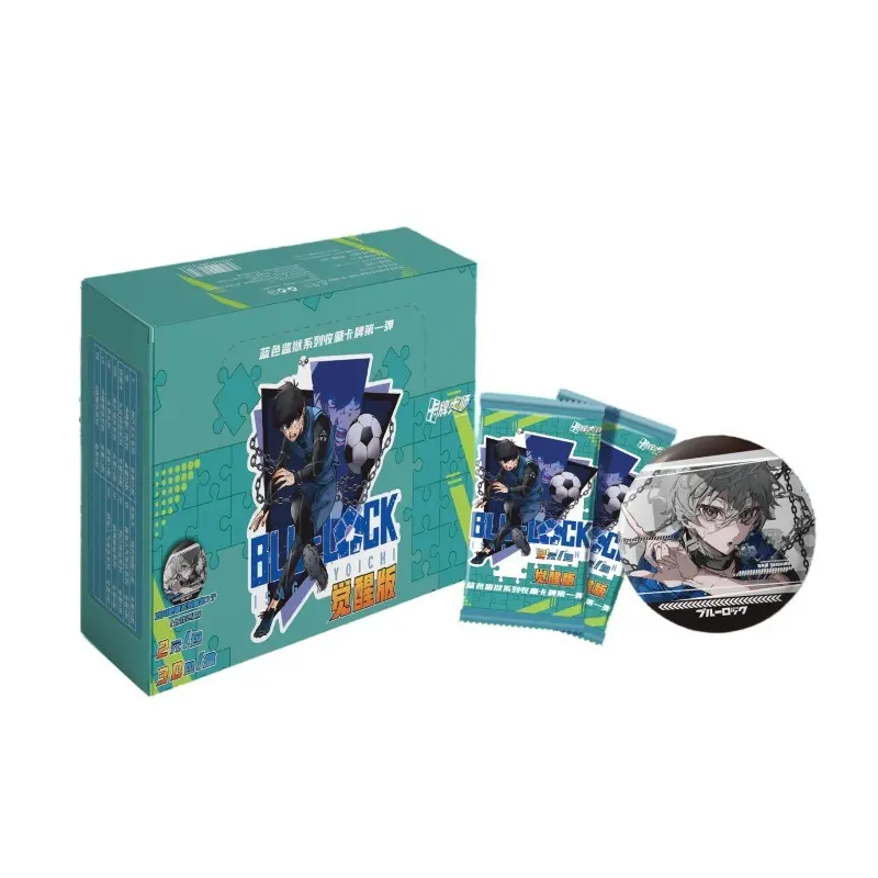 New Blue Lock Card Blue Restricted Area Silk Teacher Rin Bee Music Back Nagi Makoto Shiro Guangu Anime Collection Card Toys Gift