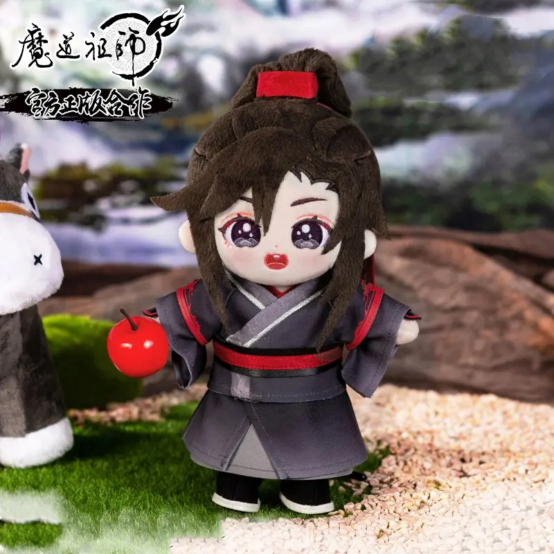 Mo Dao Zu Shi Wei Wuxian Lan Wangji Plush Dolls Little Apple Donkey Plushie Anime FigureToy Soft Stuffed Dress Up Gift Children