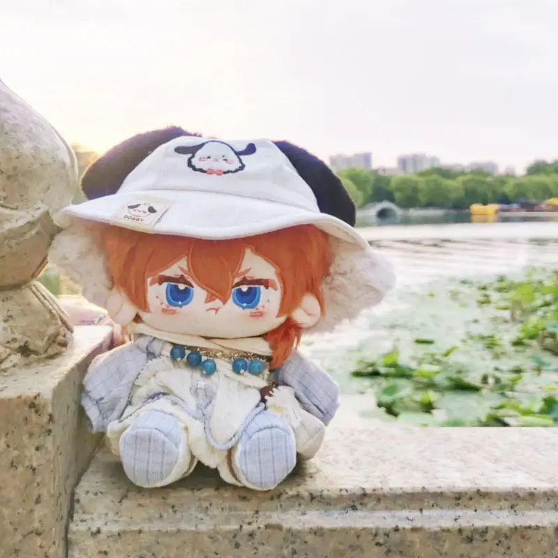 20cm Anime Bungo Stray Dogs Nakahara Chuuya Anime Figures Plush Dress Up Cotton Doll Toys for Children Kawaii Gifts