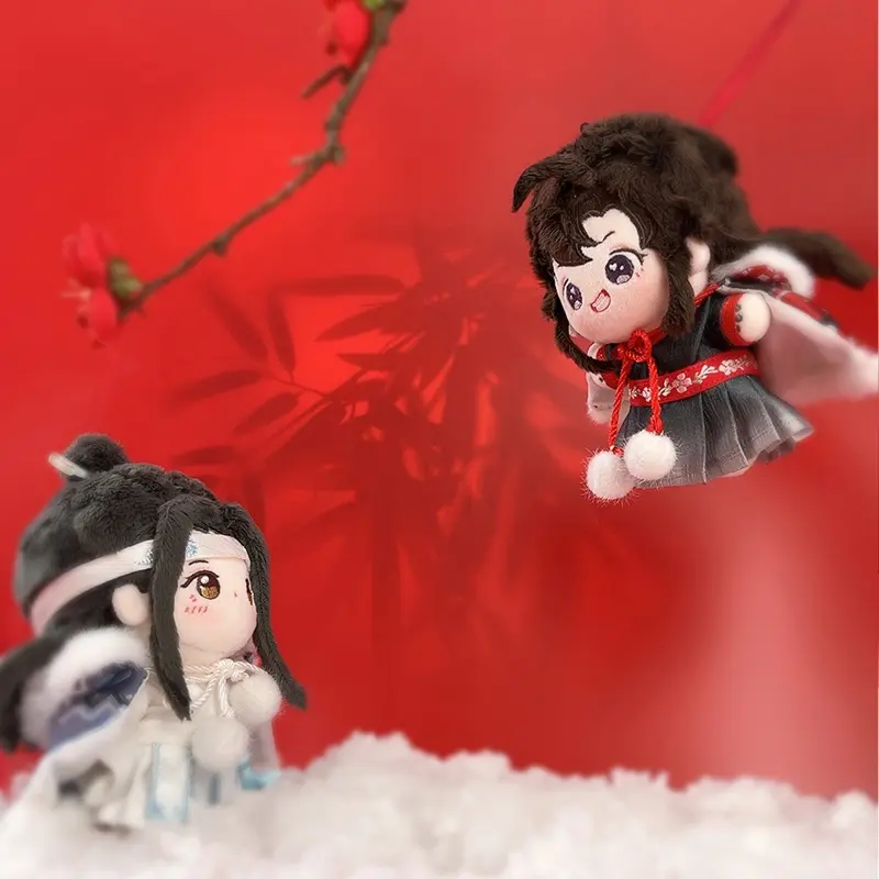 Plush Dolls Untamed Lan Wangji Wei Wuxian Mo Dao Zu Shi MDZS  10cm Suffed Plushes Cuerpo De Muñeca