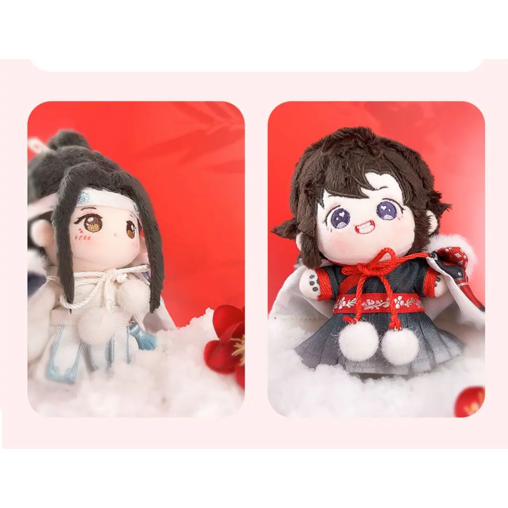 Plush Dolls Untamed Lan Wangji Wei Wuxian Mo Dao Zu Shi MDZS  10cm Suffed Plushes Cuerpo De Muñeca
