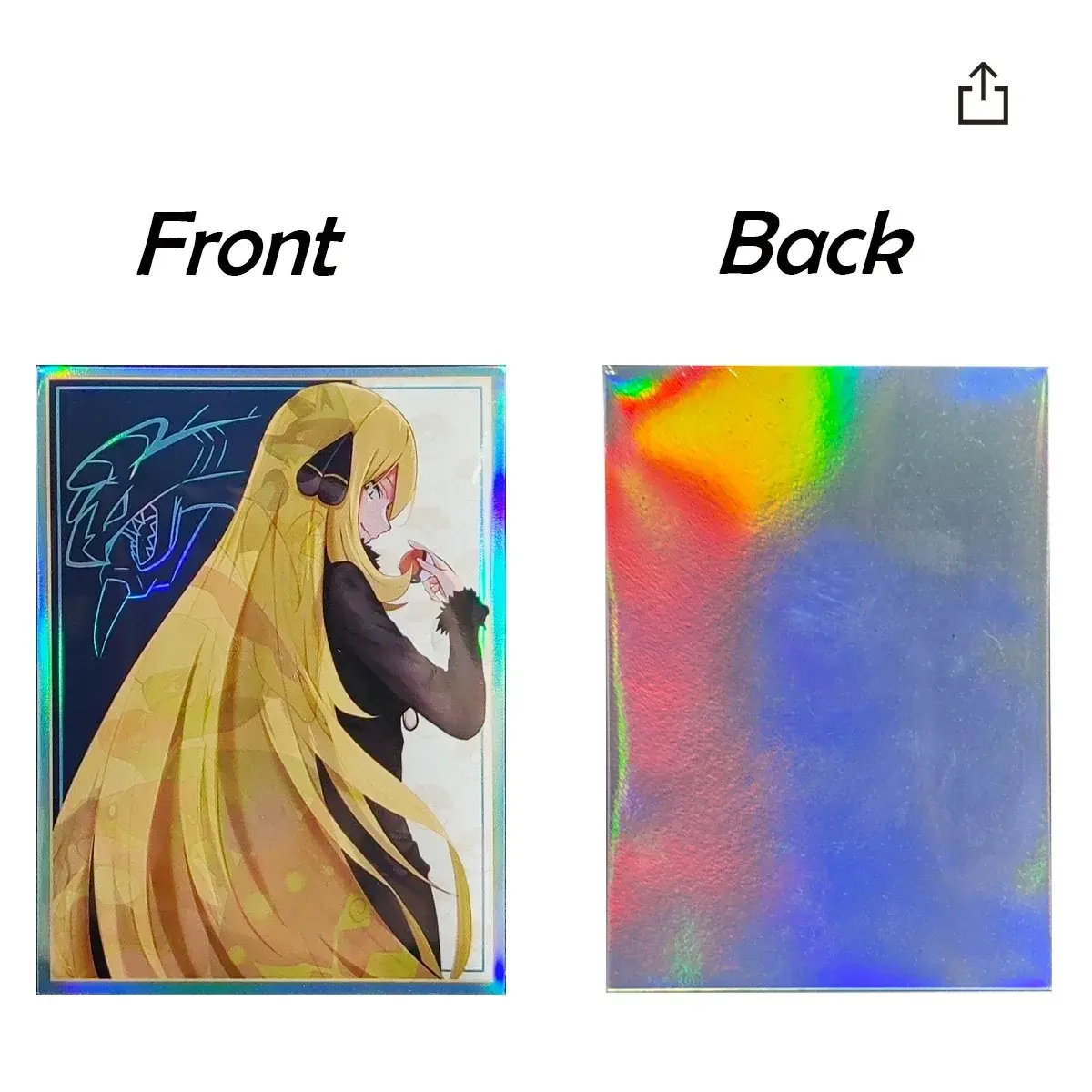 60PCS Foil Cynthia Card Sleeve Holographic Anime Girl PTCG Standard Size Card Protectors Table Game Protective Cover 67x92mm