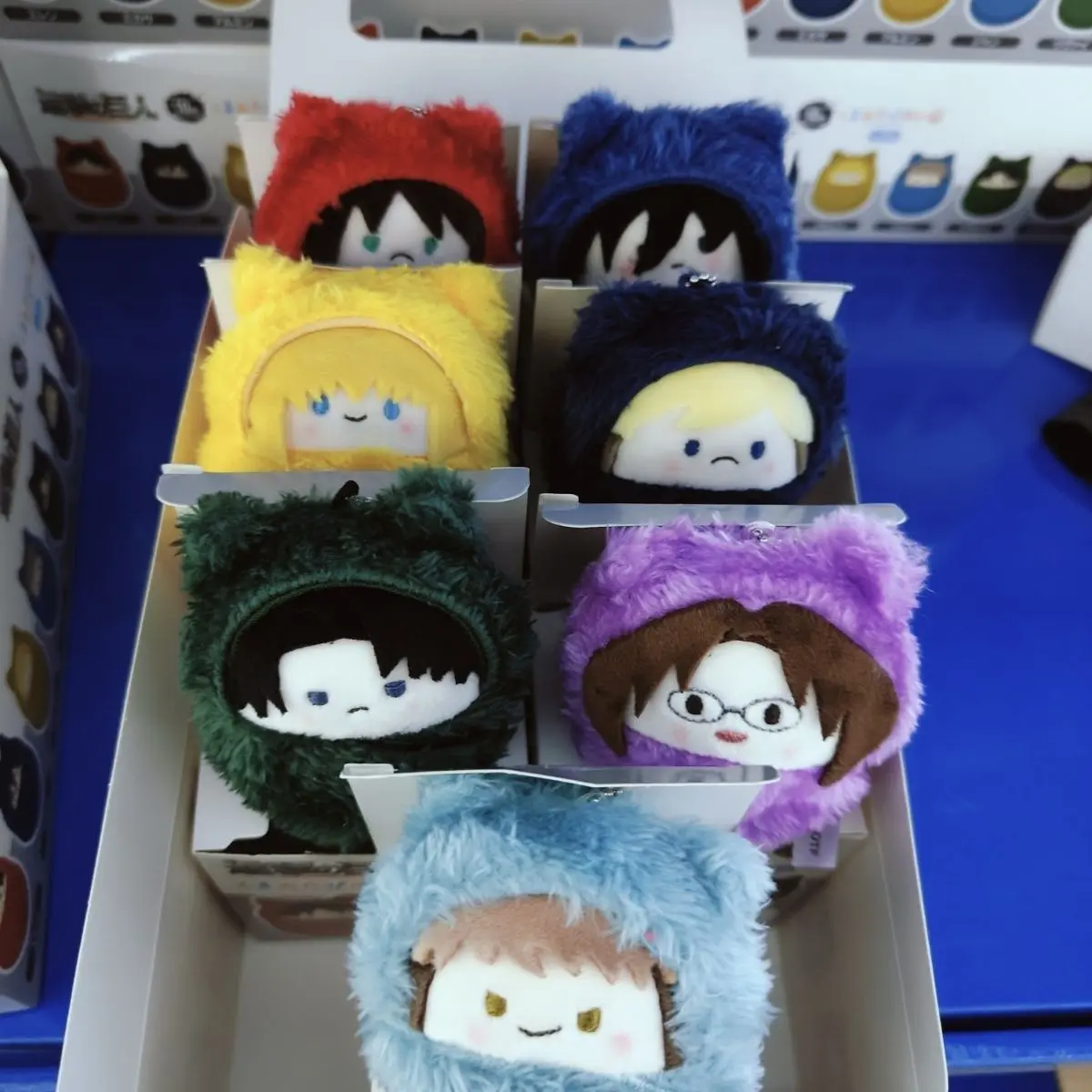 100% Original Stuffed Dolls Attack on Titan Q Plush Pendant Toys Armin Hange Eren Jean Mikasa Levi Kurumitapi Collecitble Gifts