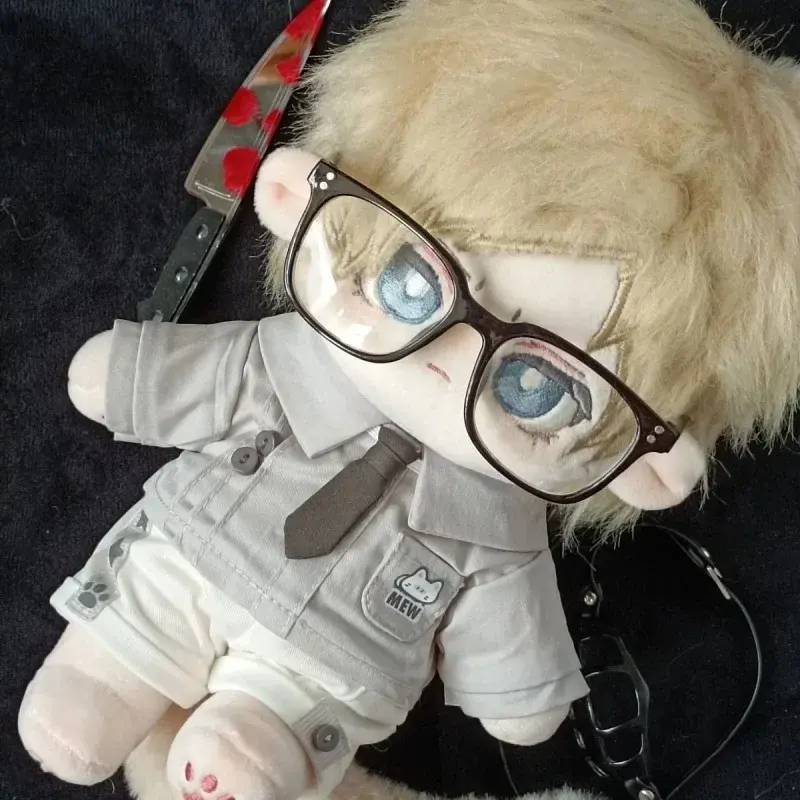 20cm Game Resident Evil Leon Scott Kennedy Cosplay  Handsome Nude Doll Cotton Plush Toy Stuffed Soft Plushie Xmas Gift