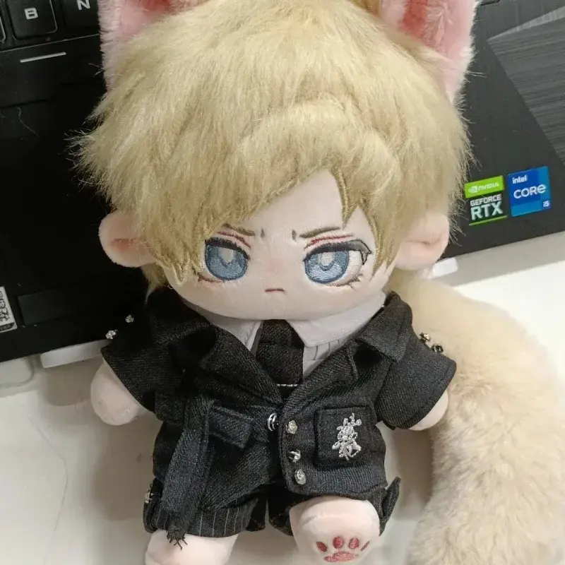 20cm Game Resident Evil Leon Scott Kennedy Cosplay  Handsome Nude Doll Cotton Plush Toy Stuffed Soft Plushie Xmas Gift