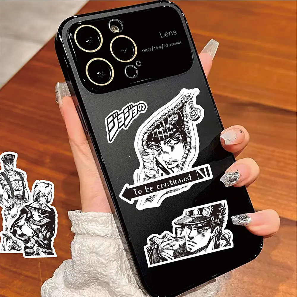 10/30/77pcs Black White Anime JoJo Bizarre Adventure Stickers Laptop Phone Fridge Skateboard Decoration Sticker Kid Classics Toy