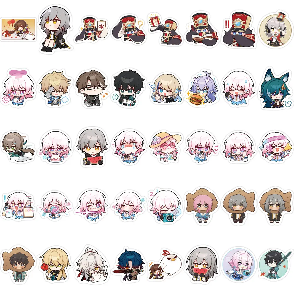 10/40/80PCS Anime Honkai Star Rail Cute Stickers DIY Car Bike Travel Luggage Phone Laptop Waterproof Funny Sticker Decal for Kid
