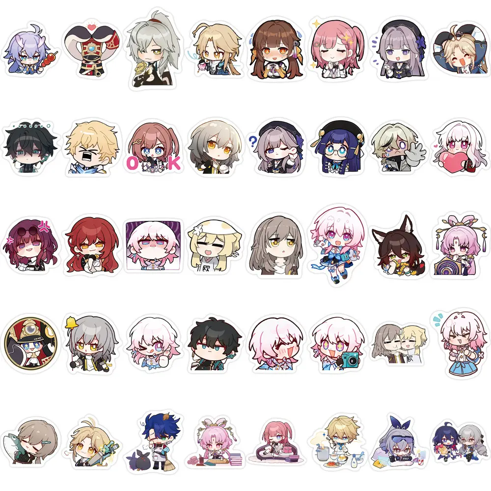 10/40/80PCS Anime Honkai Star Rail Cute Stickers DIY Car Bike Travel Luggage Phone Laptop Waterproof Funny Sticker Decal for Kid