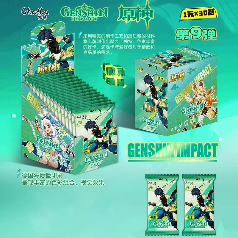 Genuine Genshin Impact Card Anime TCG Game Collection Pack Booster Box Hu Tao Raiden Shogun Rare SSP Cards Children's Toy Gift