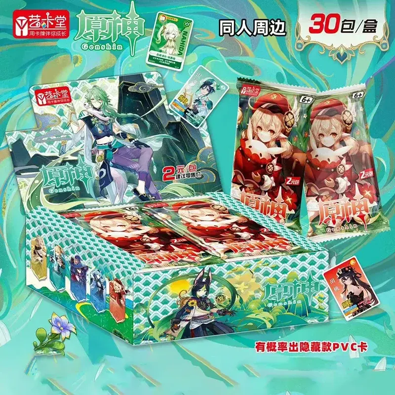 Genuine Genshin Impact Card Anime TCG Game Collection Pack Booster Box Hu Tao Raiden Shogun Rare SSP Cards Children's Toy Gift