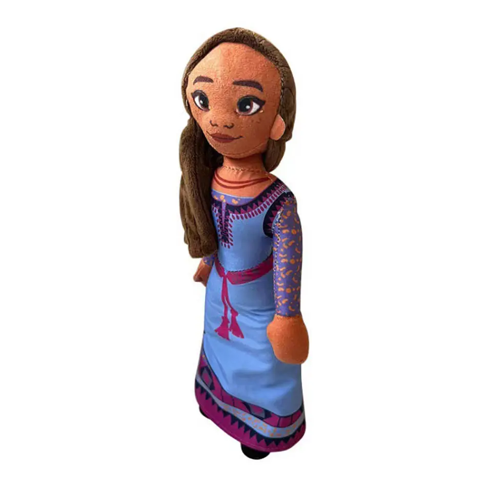 Disney Wish Asha Plush Doll Cute Valentino Anime Doll Kawaii Princess Asha Statue Yellow Star Figure Children Toys Birthday Gift
