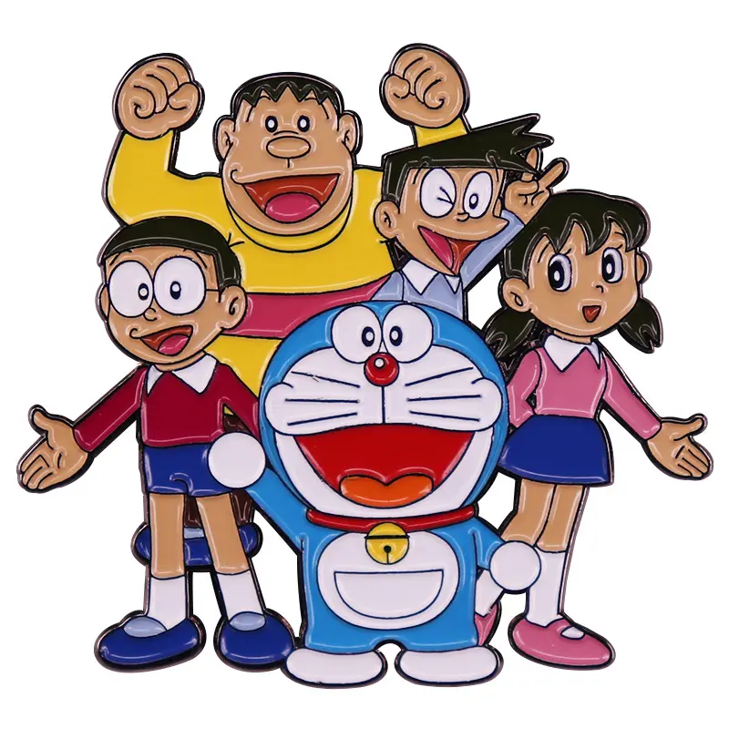Doraemon Anime Lapel Pins Backpack Jeans Enamel Brooch Pin Women Fashion Jewelry Gifts Cartoon Badges