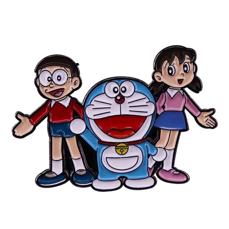 Doraemon Anime Lapel Pins Backpack Jeans Enamel Brooch Pin Women Fashion Jewelry Gifts Cartoon Badges