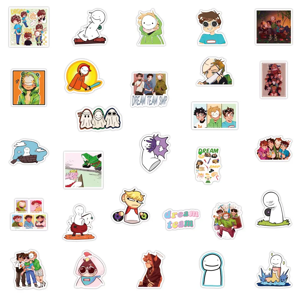 10/30/50PCS Game Dream Smp Cartoon Stickers DIY Car Bike Travel Luggage Phone Laptop Cool Waterproof Graffiti Sticker Decal Toy