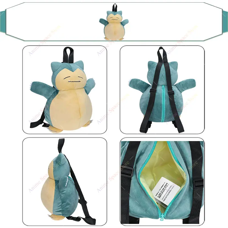 New Arrival Pokemon Ho-Oh Backpack Plush Anime Charizard Gengar Mimikyu Snorlax Mew Stuffed Peluche Schoolbag Messenger Bag Toys