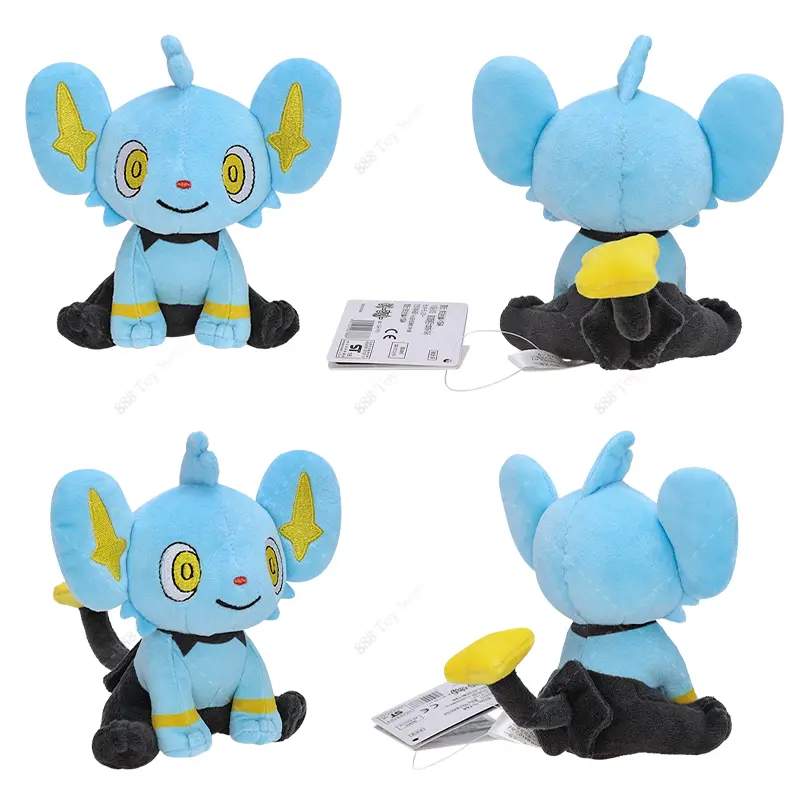14cm Pokemon Plush Shiny Shinx Soft Stuffed Animal Peluche Toys Anime Cute Shinx Cat Ornament Dolls for Boys Christmas Gift