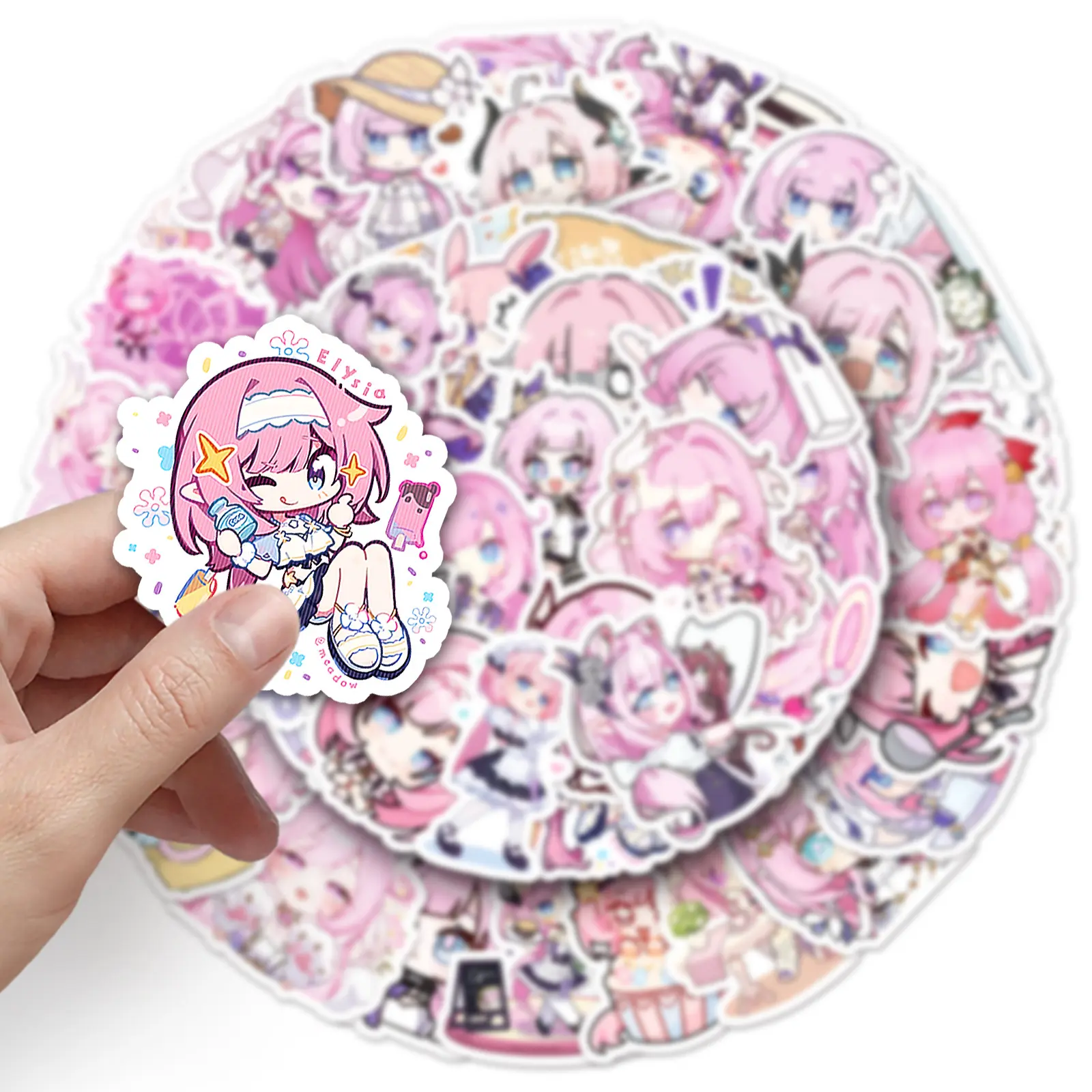 10/30/50PCS Honkai Impact 3 Stickers Cute Elysia Cartoon Sticker Fridge Luggage Laptop Phone Guitar Car Bike Skateboard Decals