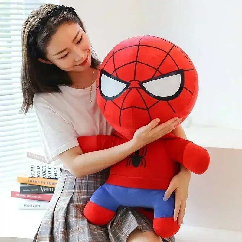 23-60cm Large Spider Man Plush Toys Figure Hoodies Spiderman Cartoon Model Dolls Children'S Movie Plushie Doll Kids Birthday Gif