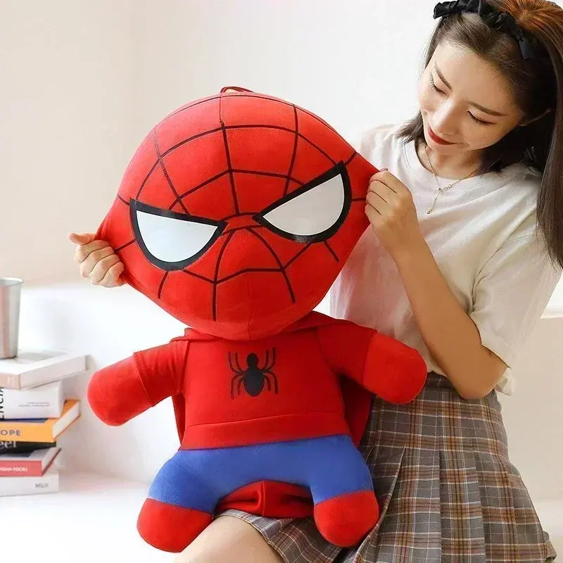 23-60cm Large Spider Man Plush Toys Figure Hoodies Spiderman Cartoon Model Dolls Children'S Movie Plushie Doll Kids Birthday Gif