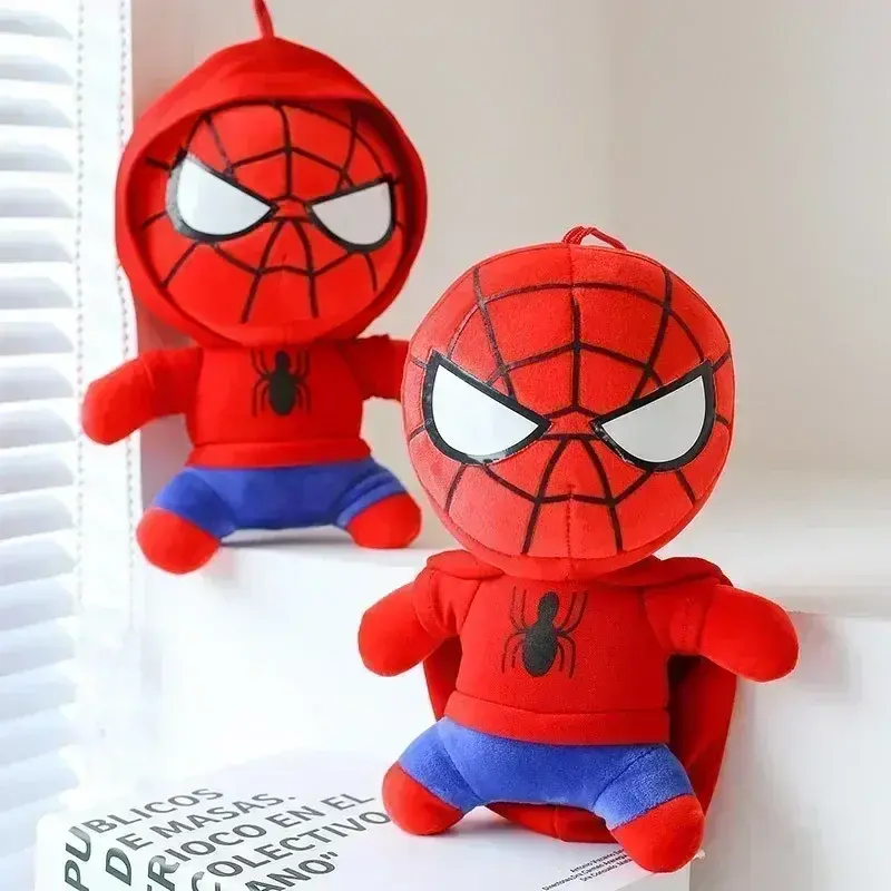 23-60cm Large Spider Man Plush Toys Figure Hoodies Spiderman Cartoon Model Dolls Children'S Movie Plushie Doll Kids Birthday Gif