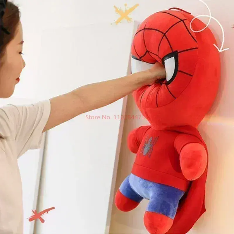 23-60cm Large Spider Man Plush Toys Figure Hoodies Spiderman Cartoon Model Dolls Children'S Movie Plushie Doll Kids Birthday Gif