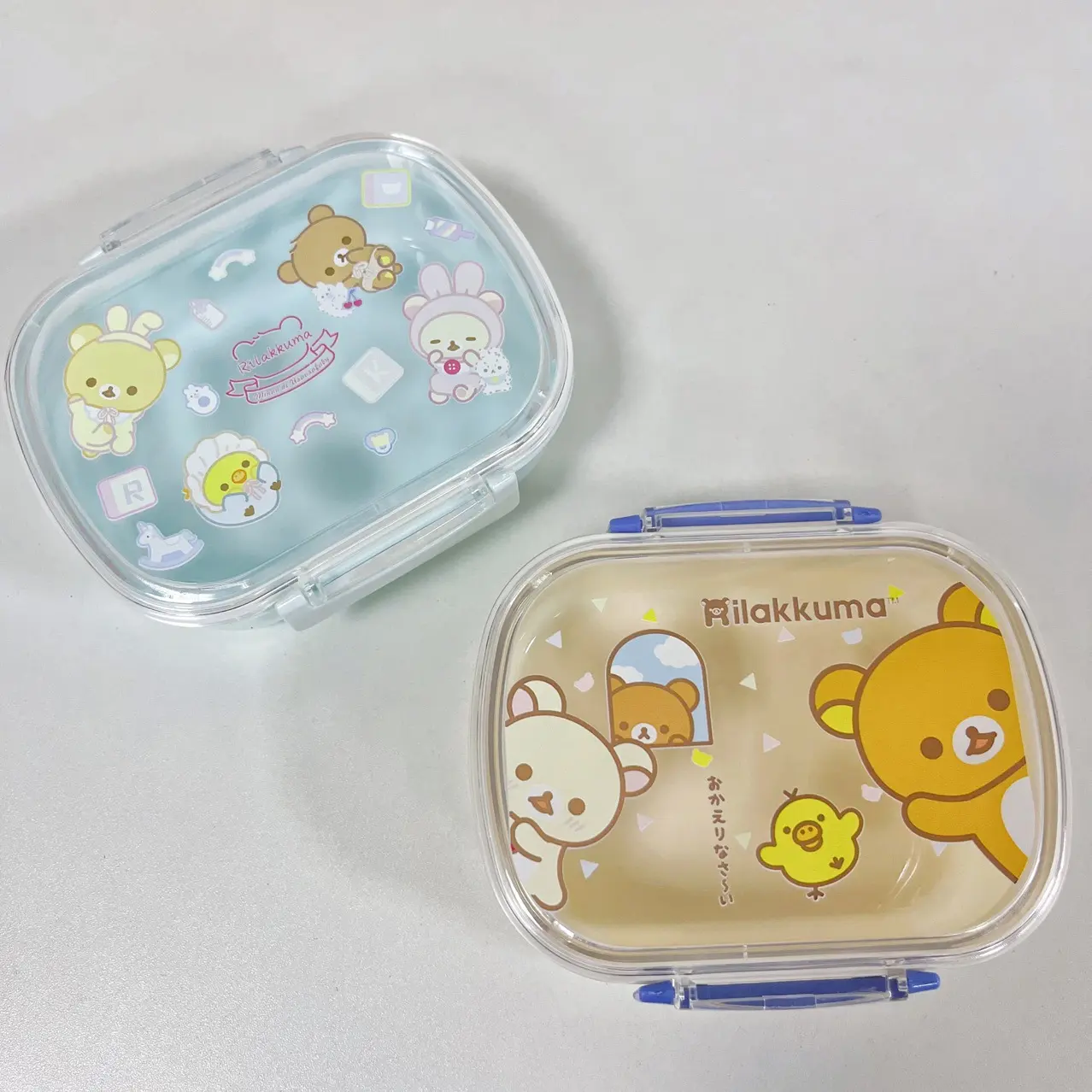 Rilakkumas Bento Lunch Box Kids School Cute Relax Bear Food Storage Containers Women Office Picnic Fruit Crisper Cases Gift New