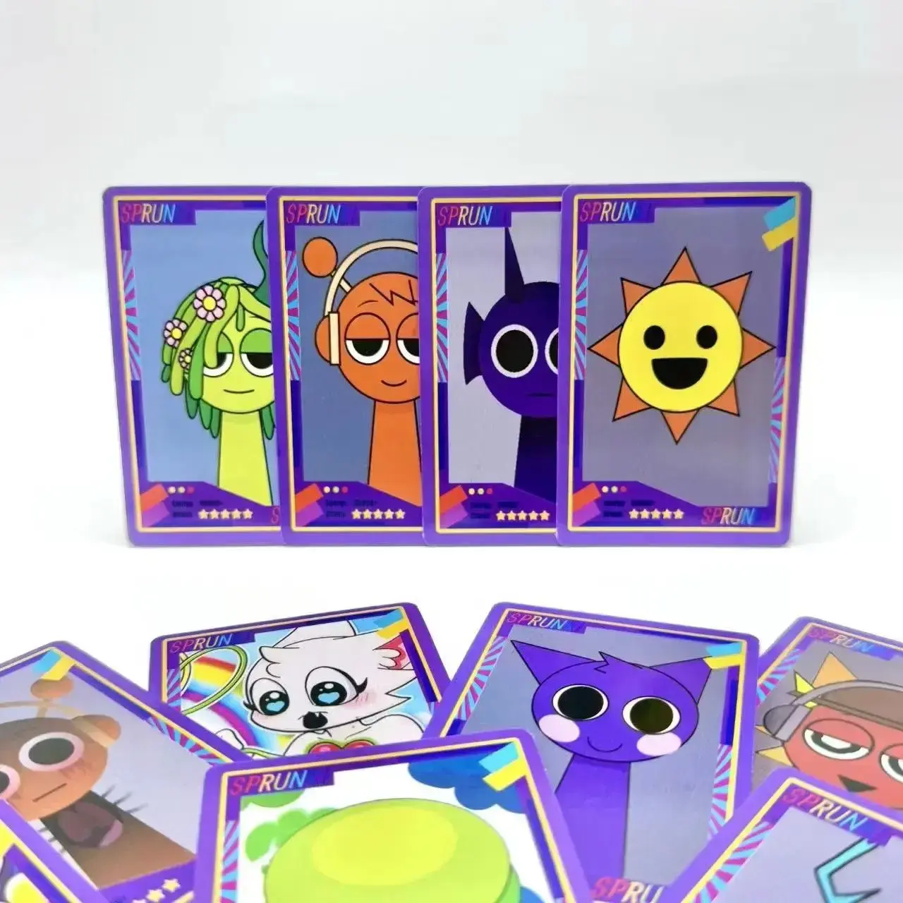 1 Box of 54PCS Sprunki Cartoon Card  Kawaii Spronki Collects Game Cards Anime Self Made Squirtle Cards Gift Toys