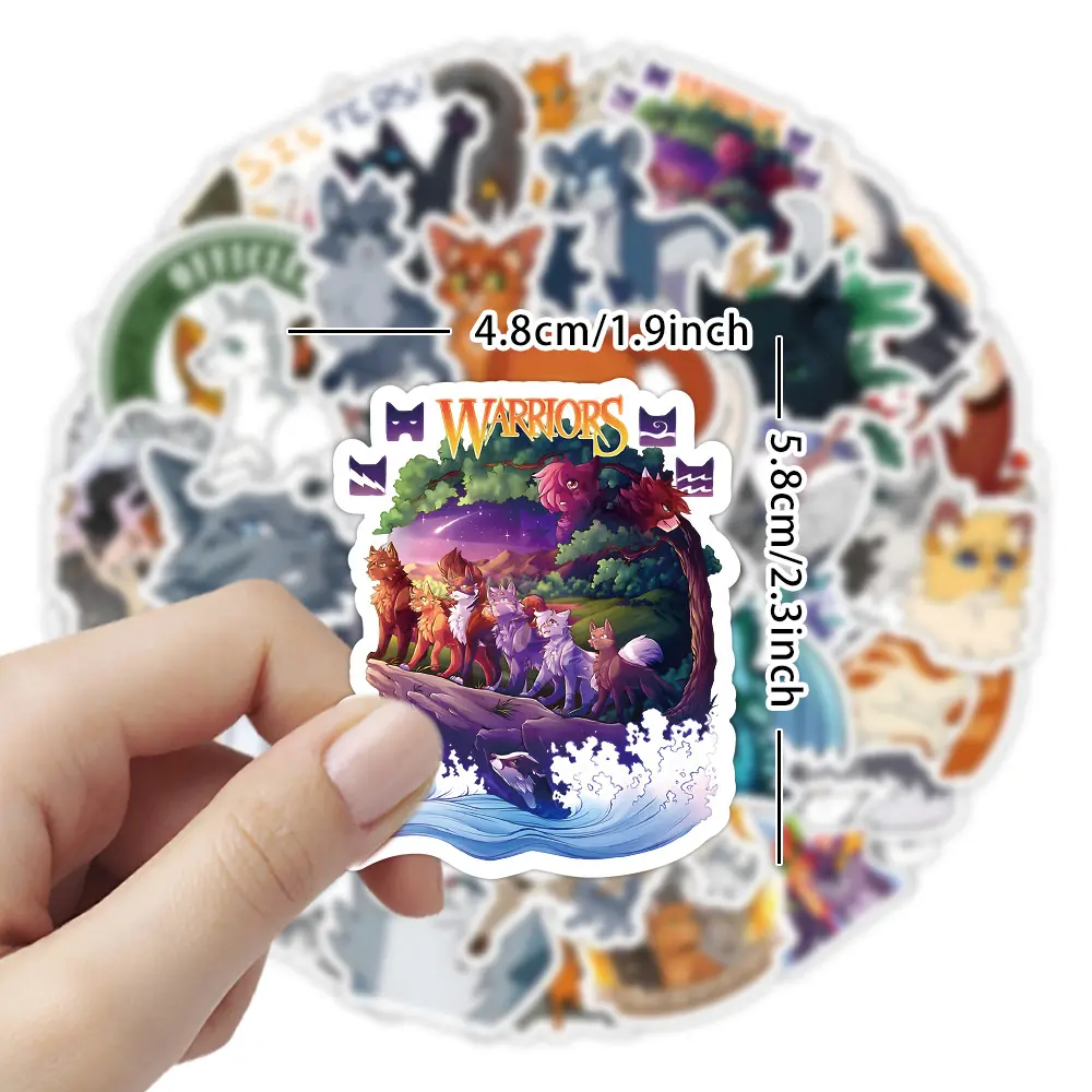 10/50/100PCA Warriors Cats Waterproof Cartoon Stickers DIY Decoration Notebook Mobile Guitar Suitcase Water Cup Graffiti Toys