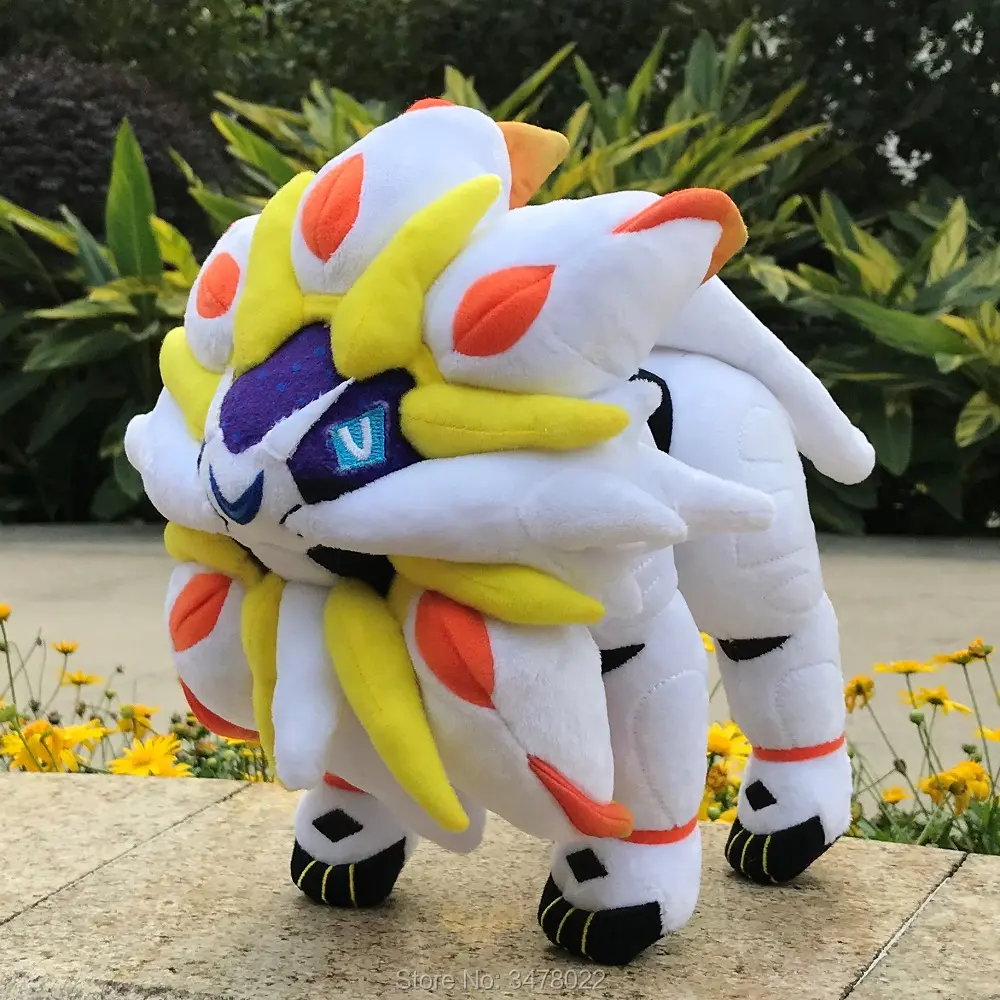 2 Styles Pokemon Plush Toy Alola Solgaleo & Lunala Sun Moon Stuffed Animal Cartoon Soft Doll Gift