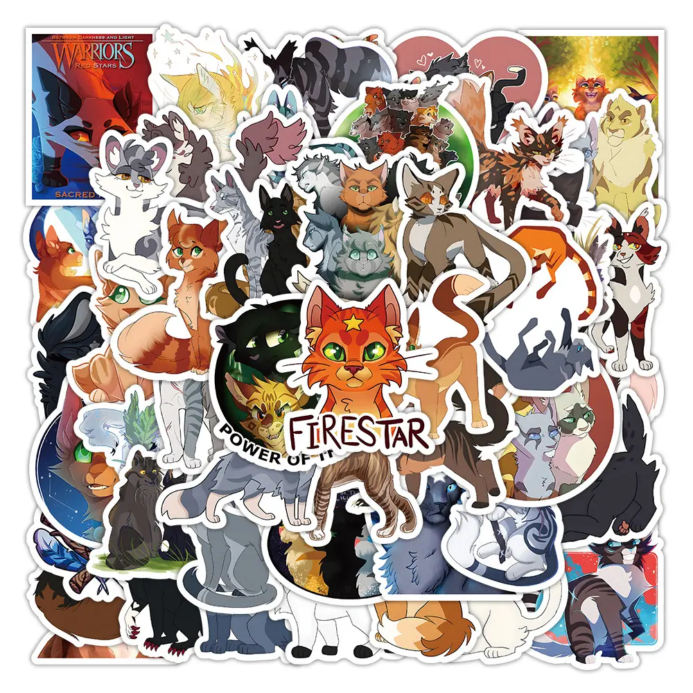 10/50/100PCA Warriors Cats Waterproof Cartoon Stickers DIY Decoration Notebook Mobile Guitar Suitcase Water Cup Graffiti Toys
